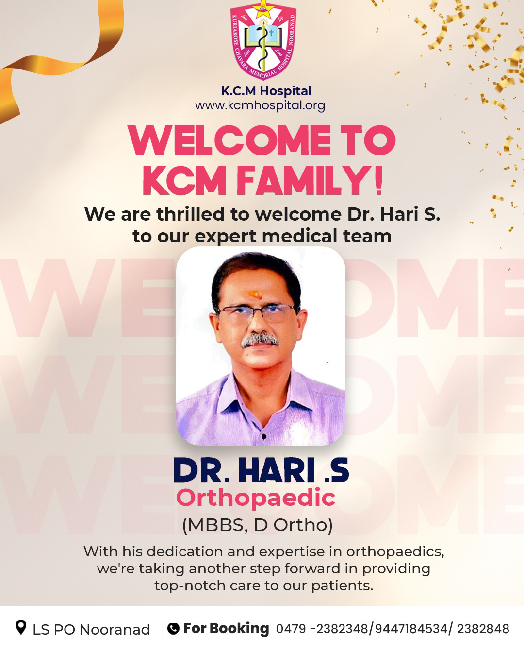 New Consultant Orthopaedic